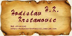 Hodislav Krstanović vizit kartica